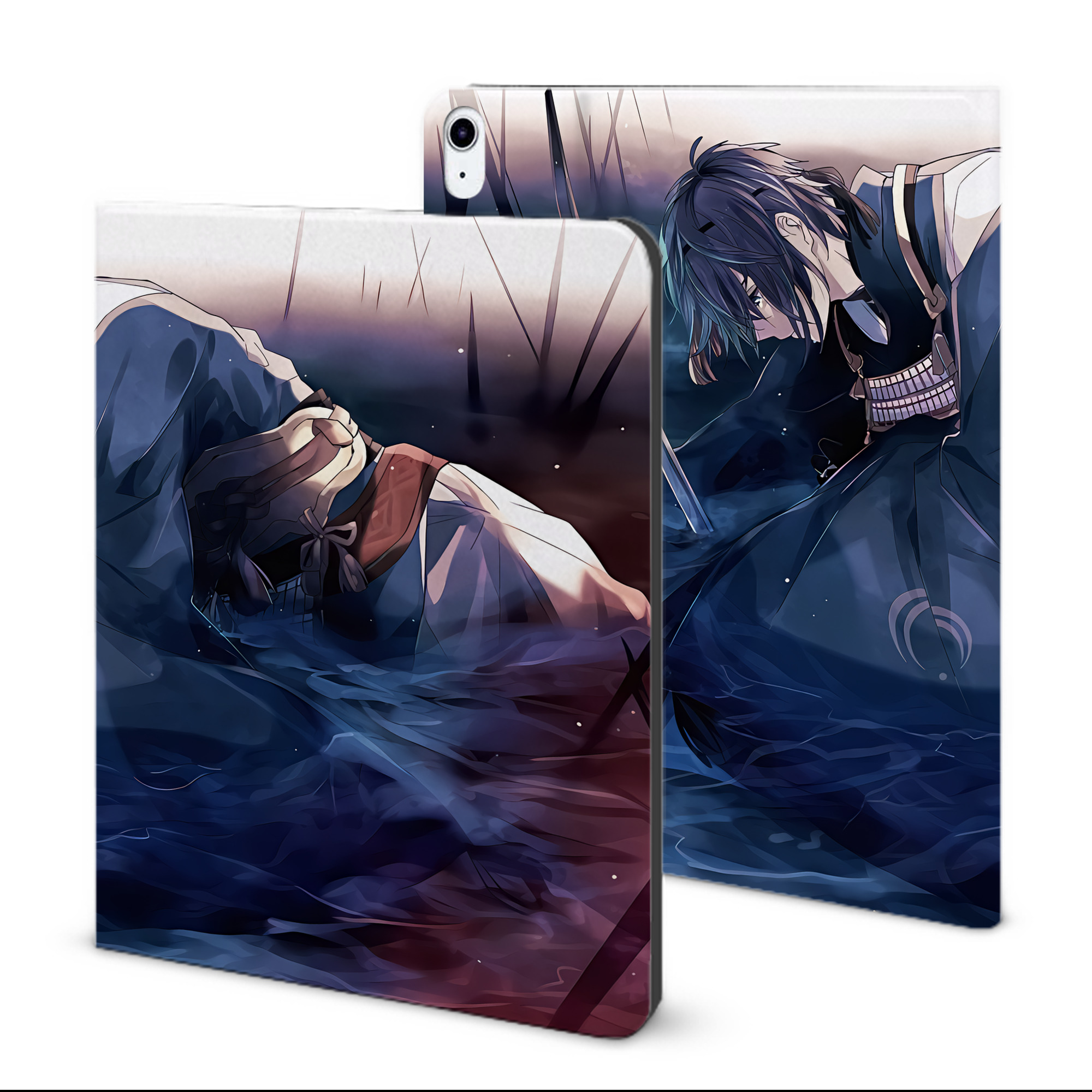 （画像用） 刀剣乱舞 Touken Ranbu IPad ケース ブック型 PUレザー TPU 耐衝撃 軽量 薄型 ペン収納なし 全面保護 IPad 各モデル対応